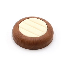 Кукурузный Шелк Подставка для хранения колец из микрофибры, с искусственной кожей, плоско-круглые, цвет колоса кукурузы, 10.5x2.8 см