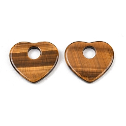 Сердце Природных драгоценных камней подвески, геометрические прелести, сердце прелести, 22x25x3.5 мм, отверстие : 6 мм