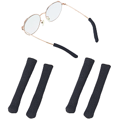 Черный Полиэстеровые заушники для очков, чёрные, 57~60x9~10x4 мм