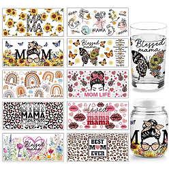 Mixed Shapes Бумага для переноса тепла из ПВХ своими руками, для чашки УФ-сублимации, разнообразные, 110x240 мм, 10 стиль, 1 шт / стиль, 10 шт / комплект