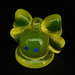 Колокол Рождественская тема Волшебный мир светящееся украшение из смолы, светящийся в темноте орнамент, украшение рабочего стола, колокол, 21x26x17.5 мм