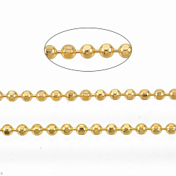 Золотой Латунные шаровые цепи, граненые, долговечный, пайки, с катушкой, без кадмия, без никеля и без свинца, золотые, 1.2 мм, около 301.83 футов (92 м) / рулон