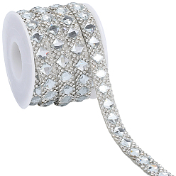 Rhombus Самоклеящиеся стеклянные стразы для горячей фиксации, кристалл, ромб, 10x3 мм