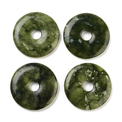 Southern Jade Подвески из натурального южного нефрита, подвески в виде пончиков/пи-дисков, 50x7.5 мм, отверстие : 10.5 мм