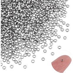 Нержавеющая Сталь Цвет 800 шт. 304 распорные втулки из нержавеющей стали, рондель, цвет нержавеющей стали, 2x1 мм, отверстие : 1 мм