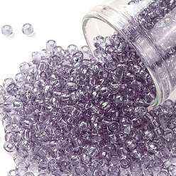 (1300) Transparent Alexandrite Круглые бусины toho, японский бисер, (1300) прозрачный александрит, 8/0, 3 мм, отверстие : 1 мм, Около 222 шт / 10 г