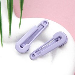 Лиловый Заколки для волос из кожи аллигатора цвета макарон, аксессуары для волос для девочек женщин, Форма предохранительного штифта, сирень, 40x20 мм