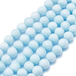 Каламин / гемиморфит Бусы из натурального гемиморфита, круглые, 10 мм, отверстие : 1 мм, около 37~39 шт / нитка, 15.35''~15.75'' (39~40 см)
