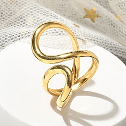 Настоящее золото 18K Ионное покрытие (ip) 304 открытая манжета из нержавеющей стали для женщин, реальный 18 k позолоченный, 26 мм, внутренний диаметр: 17 мм