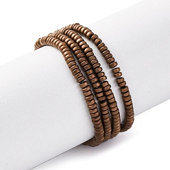 с Покрытием Меди Гальванические немагнитных гематит бисер пряди, диск, Heishi бусы, с медным покрытием, 2~2.5x1 мм, отверстие : 0.6 мм, около 365~370 шт / нитка, 15.47'' (39.3 см)