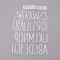 Letter A~Z Алфавит рама из углеродистой стали умирает трафареты, для diy scrapbooking / фотоальбом, декоративная тисняющая бумажная карточка, Письмо ~ Z, 171x115x1 мм