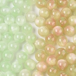 Нектар Непрозрачные УФ-реагирующие шарики, бусины, меняющие цвет, круглые, с блеском порошок, нектар, 10 мм, отверстие : 1.6 мм