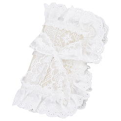Beige Polyester Lace Book Covers, Notebook Wraps, with Bowknot Ribbon, Beige, 230x155x6mm
