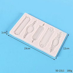 Bisque DIY Silicone Molds, Fondant Molds, Resin Casting Molds, for Chocolate, Candy, UV Resin & Epoxy Resin Craft Making, Bisque, 190x120x10mm