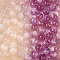 Античный Белый Непрозрачные УФ-реагирующие шарики, бусины, меняющие цвет, круглые, с блеском порошок, старинный белый, 10 мм, отверстие : 1.6 мм