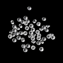 Хрусталь Ограненные кабошоны из натурального кварцевого кристалла, горного хрусталя, назад назад, алмаз, 3x1.8 мм