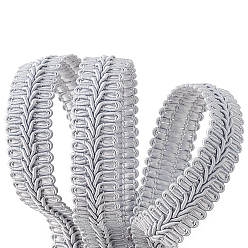 Серый Плетеная кружевная отделка из полиэстера, шитье кружевной ленты сороконожка, аксессуары для одежды и аксессуары для штор, серые, 5/8 дюйм (16 мм), около 10.94 ярдов (10 м) / карту