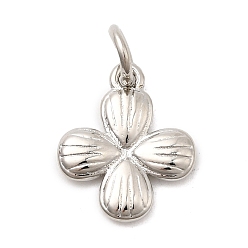 Платинированный Латунь прелести, цветок, долговечный, стойки покрытие, с целью перехода в кольце, Реальная платина, 13.5x11.5x2 мм, отверстие : 3.2 мм