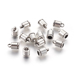 Античное Серебро Тибетского стиля терминаторы, без кадмия, без никеля и без свинца, античное серебро, 10x6 мм, отверстие : 2 мм, Внутренний диаметр: 4