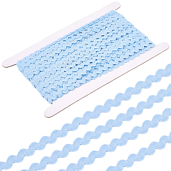 Светло-Голубой 25ярдов полиамидной нити ленты, для аксессуаров для одежды, с картой дисплея 1pc картона, Небесно-голубой, 3/8 дюйм (10 мм)