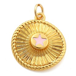 Hat Латунь эмаль подвески, с целью перехода в кольце, реальный 18 k позолоченный, шляпа, 19.5x18x2 мм, отверстие : 3 мм