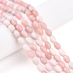 Розовый Опал Натуральный розовый опал бусы пряди, рис, 7~8.5x6~6.5 мм, отверстие : 0.8 мм, около 46~48 шт / нитка, 14.96~15.35 дюйм (38~39 см)