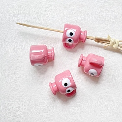 Pink Непрозрачные акриловые бусины, чашка, розовые, 18x16 мм