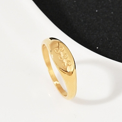 Золотой 304 Кольца для пальцев из нержавеющей стали без отделки, овал с номером 333, золотые, 6.5 мм, внутренний диаметр: 18 мм