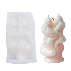 Белый Силиконовые формы для людей, формы для свечей, для изготовления свечей для ароматерапии, белые, 75x65x125 мм