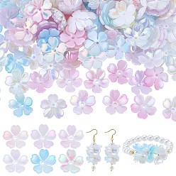 (52) Непрозрачная лаванда 150шт. 6 цветов акриловые колпачки для бусин, имитирующие ракушку, цветок, разноцветные, 17.5x18x5 мм, отверстие : 1.8 мм, 25 шт / цвет