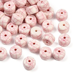 Красный Акриловые бусины имитация бирюзы, колонка, красные, 10x7 мм, отверстие : 1.8 мм, Около 847 шт / 500 г