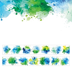 Зеленый Клейкие бумажные ленты, рулонная лента для декоративных наклеек, для изготовления карт, скрапбукинга, дневник, планировщик, конверт и блокноты, зелёные, 70 мм, 2 м / рулон