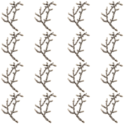 Античное Серебро 16шт. тибетский стиль сплава многожильные звенья, филиал, античное серебро, 48x34.5x5.5 мм, отверстие : 2~2.5 мм