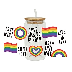 Flag Радужная переводная пленка, термотрансферные виниловые наклейки с горячим нагревом для чашки, флаг, 110x230 мм