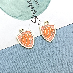 Eagle Подвески из эмали и сплава, золотые, щит очарование, орел, 24x16 мм