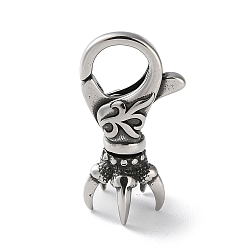 Античное Серебро 316 нержавеющие застежки-клешни, коготь, античное серебро, 25x13x10 мм