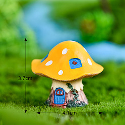 Золотистый Миниатюрный мини-гриб из смолы, домашние микро ландшафтные украшения, Аксессуары для сказочного сада для кукольного домика, притворяющиеся декорациями реквизита, золотые, 41x37 мм