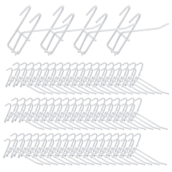 Белый 60шт. железная вешалка, настенный крючок для одежды, для шляпы шарф сумка для хранения ванной, белые, 102~110x33~35x70~72 мм