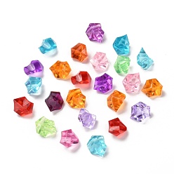 Mixed Color Irregular-shape Acrylic Rhinestone, Artificial Ice Gems for Vase Fillers Home Decorations, Mixed Color, 21x16x13.5~14mm, about 600pcs/kg