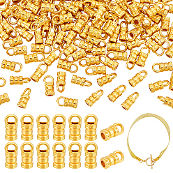 Античное Золото 200 шт. наконечник шнура из цинкового сплава в тибетском стиле, баррель, античное золото , 10x4 мм