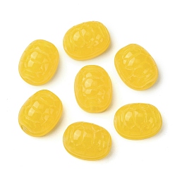 Золотистый Бусины из cмолы, Панцирь черепахи, золотые, 14.5x11.5x7.5 мм, отверстие : 1.6 мм