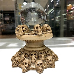 Гейнсборо Украшения для пьедестала скульптуры из черепа, держатель хрустального шара, для домашнего офисного стола, светло-серые, 113x110x85 мм