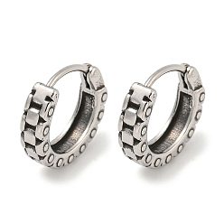 Античное Серебро 316 серьги-кольца из хирургической нержавеющей стали для женщин и мужчин, кольцо, античное серебро, 14x4 мм