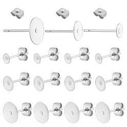 Нержавеющая Сталь Цвет 304 Результаты серьги из нержавеющей стали, цвет нержавеющей стали, 6.8x5.2x1.1см, 120pcs / коробка