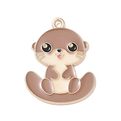 Верблюжий Подвески из эмали и сплава, бобровый шарм, золотой свет, верблюжие, 28x21.5x1 мм, отверстие : 1.8 мм