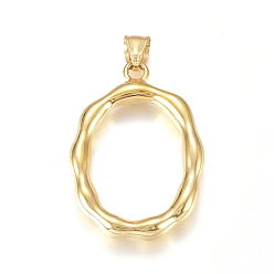 Letter O 304 подвески из нержавеющей стали, бамбуковая буква, золотые, letter.o, 47x32x5.5 мм, отверстие : 5x8 мм