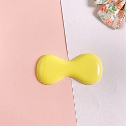 Желтый Непрозрачные кабошоны из смолы, бантом, желтые, 58x28 мм