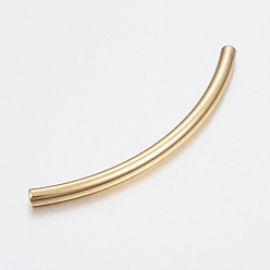 Golden 304 Stainless Steel Tube Beads, Golden, 50x3mm, Hole: 2mm