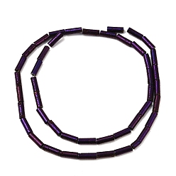 С Фиолетовым Покрытием Гальванические бусины из натуральной лавы, колонка, с фиолетовым покрытием, 9x3 мм, отверстие : 1 мм, около 43 шт / нитка, 15.75'' (40 см)