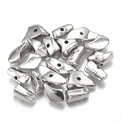 Платина CCB пластиковые шарики, самородки, платина, 12~21x7~15x5~8 мм, Отверстие : 2 мм , около 728 шт / 500 г